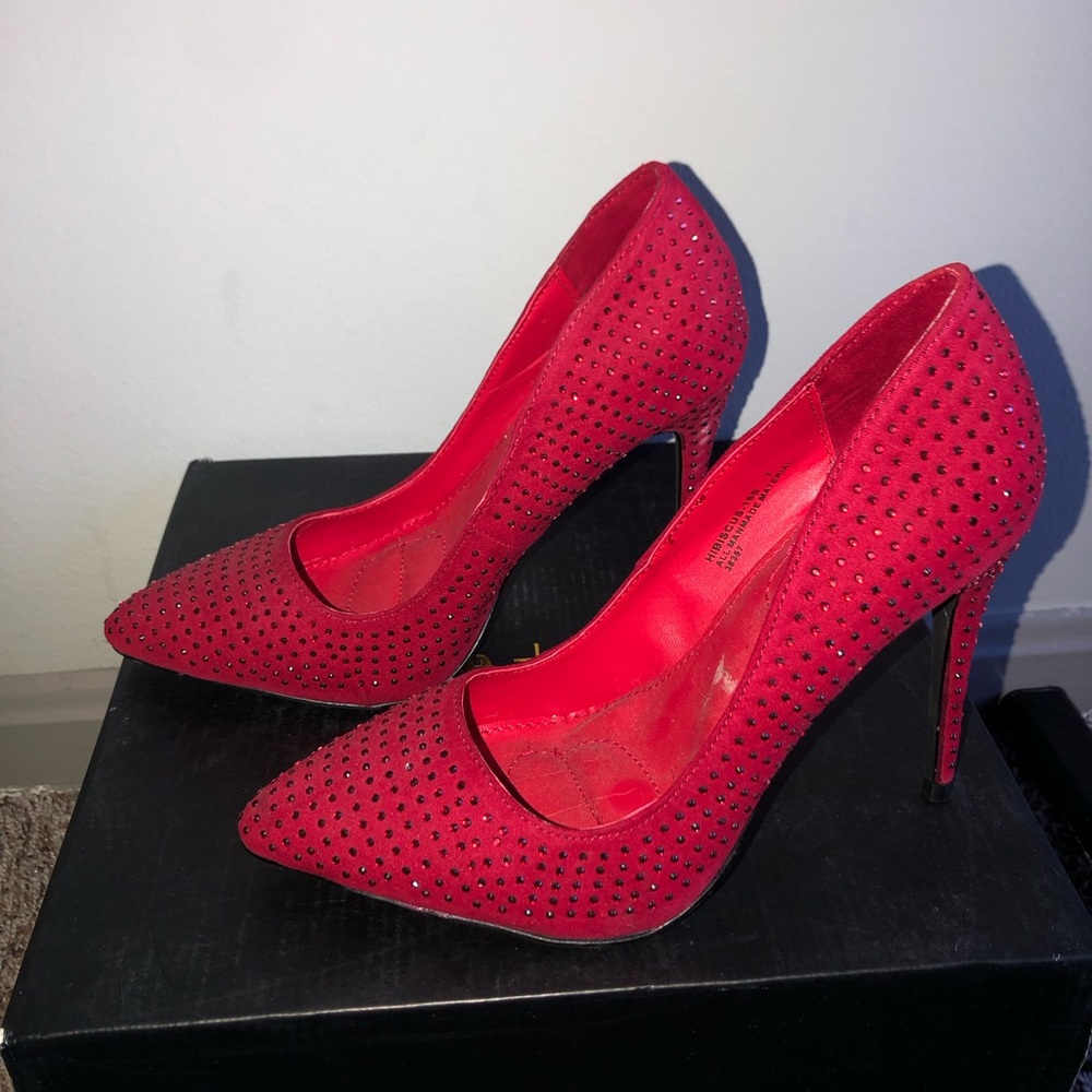 Studded Red Heels